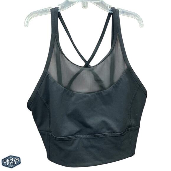 Lululemon Women’s Clip-In Long Line Sweat Wicking Athletic Sports Bra Black - Picture 6 of 12